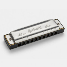 CHORD BLUE TEN HARMONICA KEY