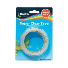 BOSTIK SUPER CLEAR TAPE 2X12MMX33M