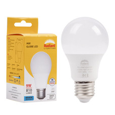 RADIANT LIGHTING A60 GLOBE LED E27 9W