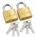JAGUAR PADLOCK BRASS 2PACK 50MM