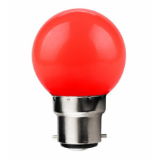 FLASH G45 LED GOLFBALL LAMP 1W RED B22