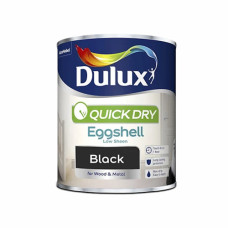 DULUX PAINT EGGSHELL B6 MATT BLACK 5L