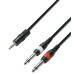 3.5MM STEREO JACK-2X 6.35MM STEREO SKT
