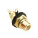 RCA INLINE SOCKET GOLD PLATED BLK