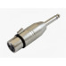 XLR MALE - 6.35MM MONO JACK METAL