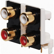 2 RCA SOCKET - 2 RCA SOCKET GOLD PLATED