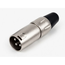XLR MALE 3PIN METAL BLACK RING