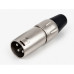 XLR MALE 3PIN METAL BLACK RING