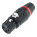 XLR FEMALE 3PIN METAL WITH BLACK TAIL