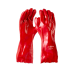 PVC RED OPEN CUFF GLOVE 35CM