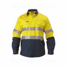 HI-VIS 2 TONE SHIRT 100% COTTON L/S