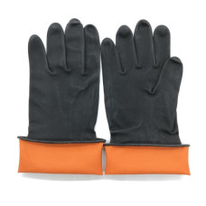 INDUSTRIAL RUBBER GLOVES BLACK/ORANGE
