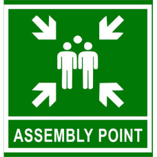 SIGNAGE CHROMODEK ASSEMBLY POINT 500X500