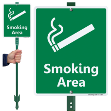 SIGNAGE CHROMODECK SMOKING AREA 290X290