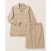 KHAKI 2PCE TOP & SKIRT SIZE42