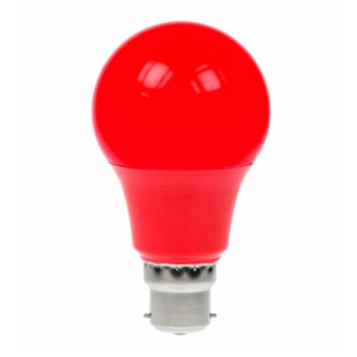 LED A SHAPE BC FLASH RED 6W