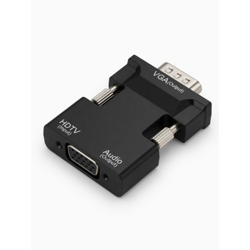 HDMI TO VGA AND AUDIO ADAPTER BLACK